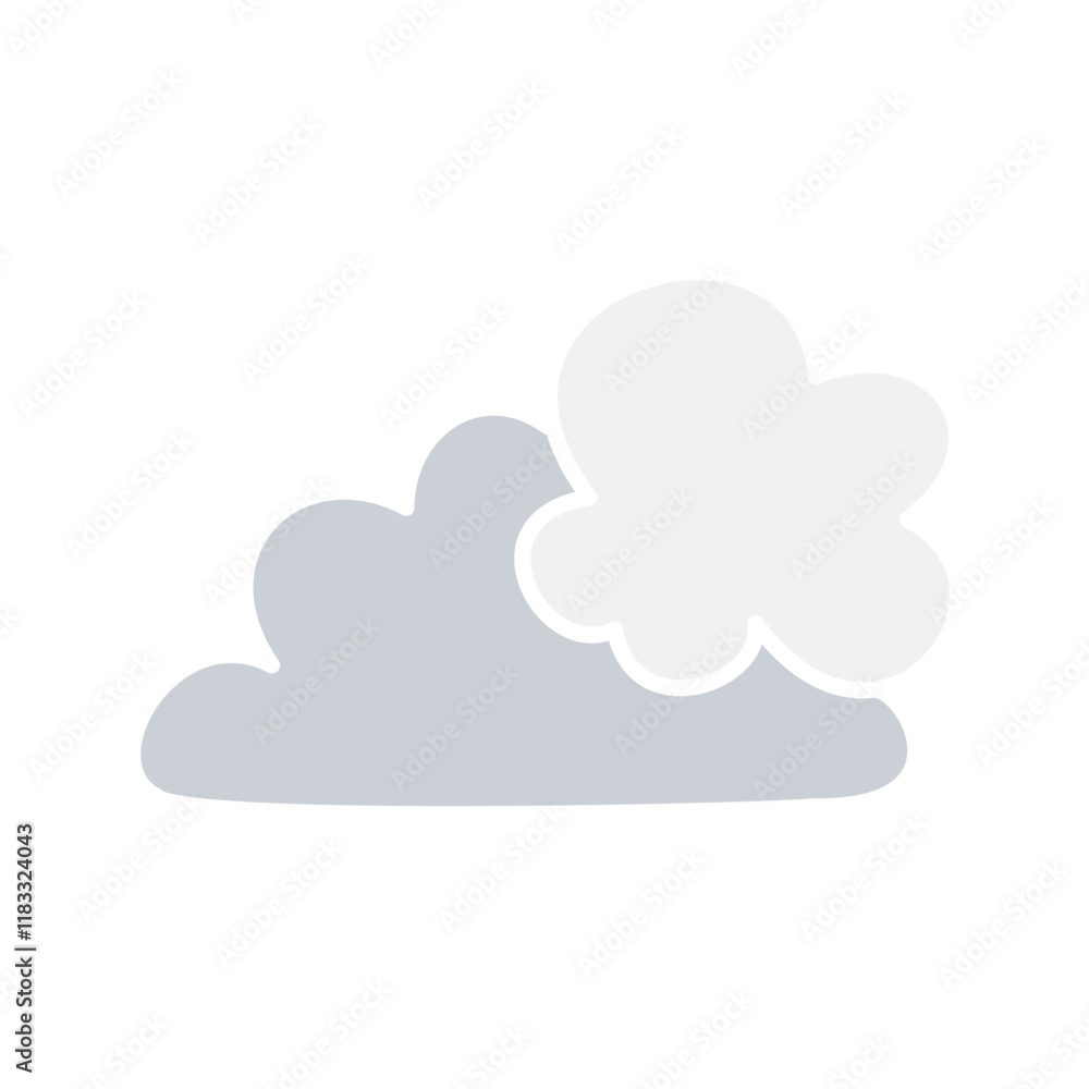 Cloud icon in flat color style Cloud icon in flat color style
