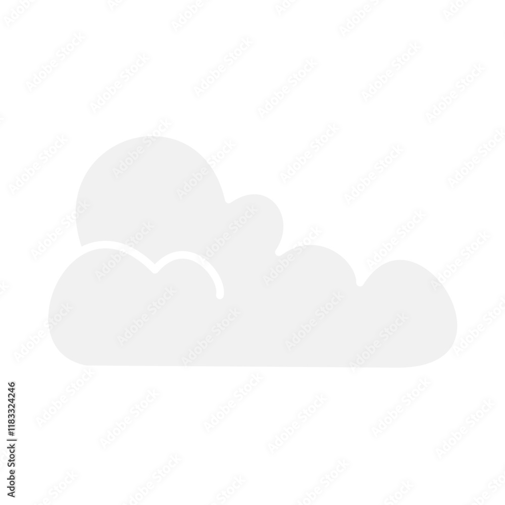Cloud icon in flat color style Cloud icon in flat color style