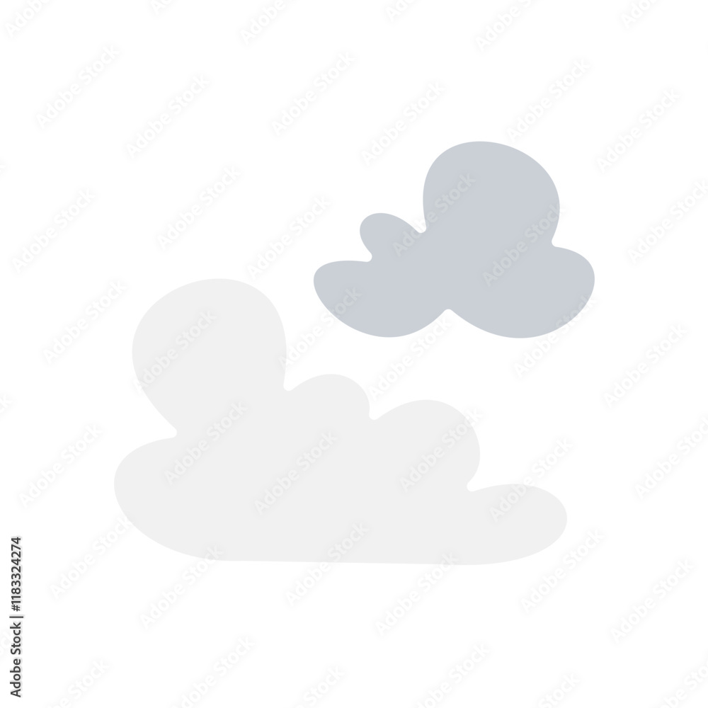 Cloud icon in flat color style Cloud icon in flat color style