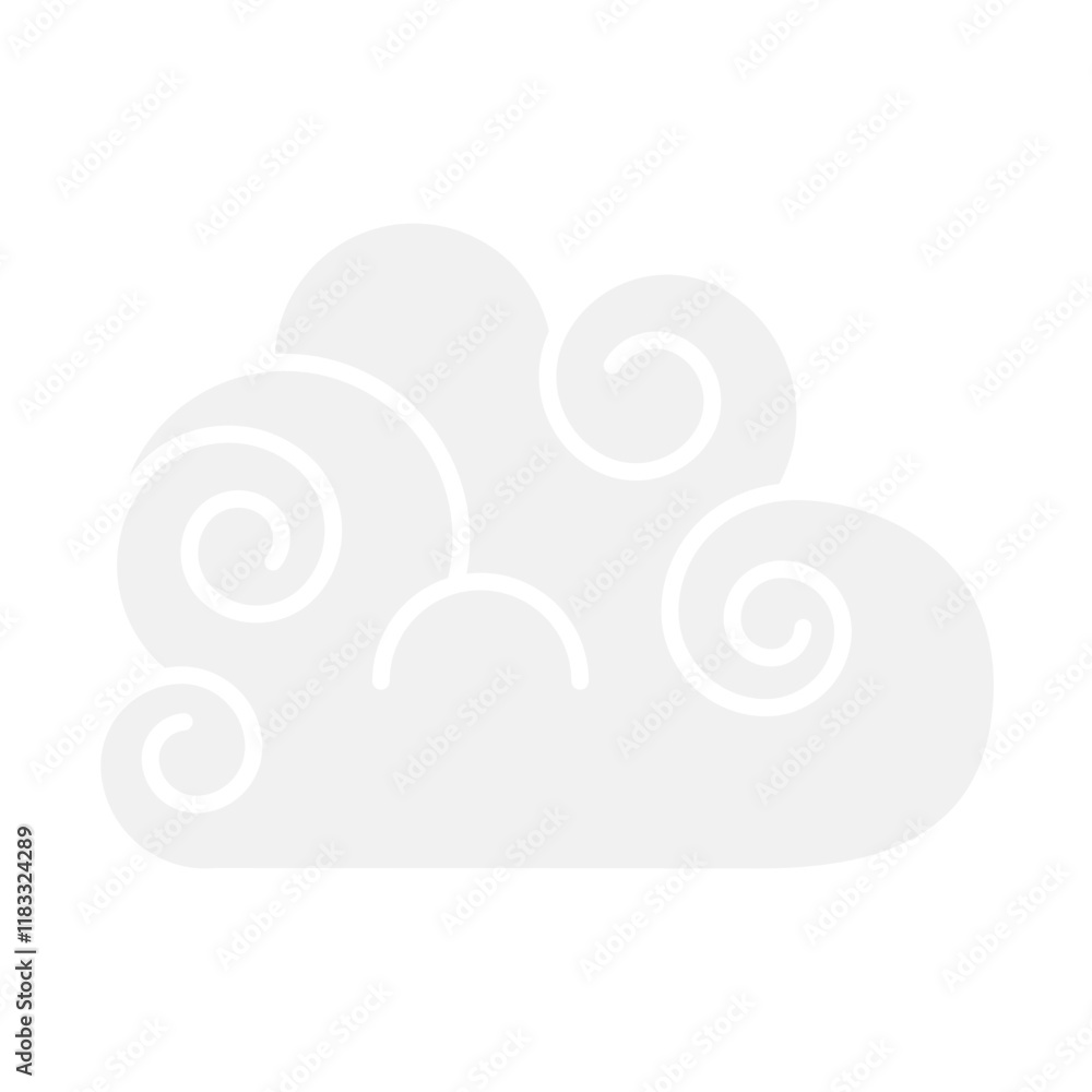 Abstract Cloud , Chinese Cloud , Curl cloud ,Decoration cloud icon in flat color style Abstract Cloud , Chinese Cloud , Curl cloud ,Decoration cloud icon in flat color style