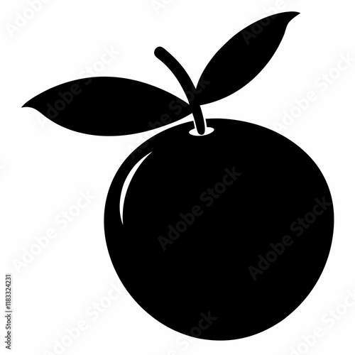 Minimalist Sapodilla Black Silhouette