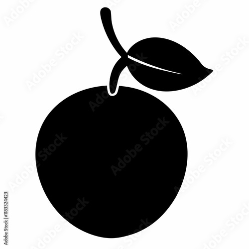 Minimalist Sapodilla Black Silhouette