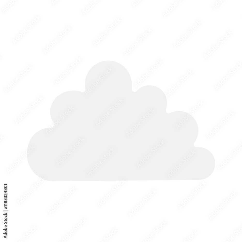 Cloud icon in flat color style Cloud icon in flat color style