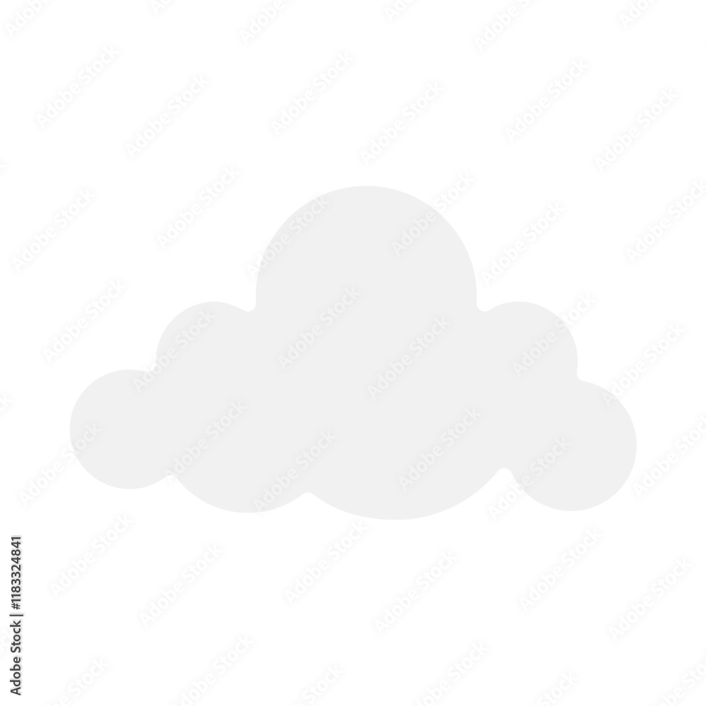 Cloud icon in flat color style Cloud icon in flat color style