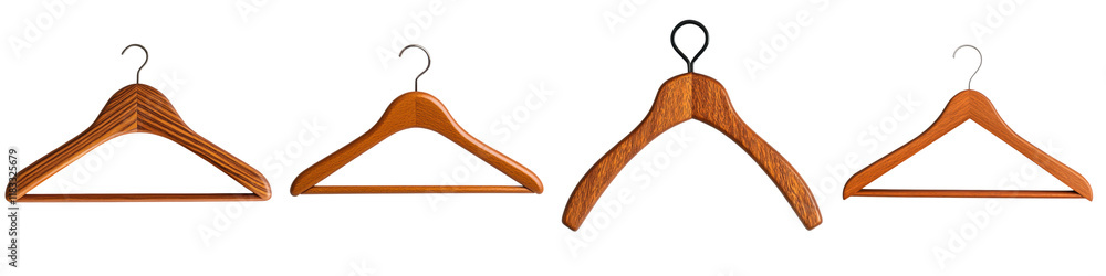 Wooden clothes hangers neatly arranged in a minimalist and contemporary display showcasing a simple and elegant way to store and organize apparel items in a home closet or retail setting Wooden clothes hangers neatly arranged in a minimalist and contemporary display showcasing a simple and elegant way to store and organize apparel items in a home closet or retail setting