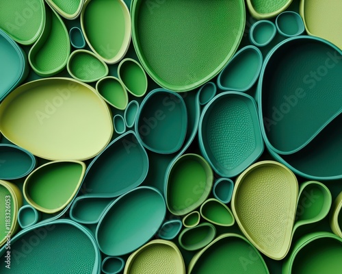 Illustration of bio-inspired materials mimicking natural texture