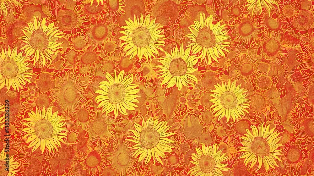 sunflower seamless pattern wallpaper sunflower seamless pattern wallpaper