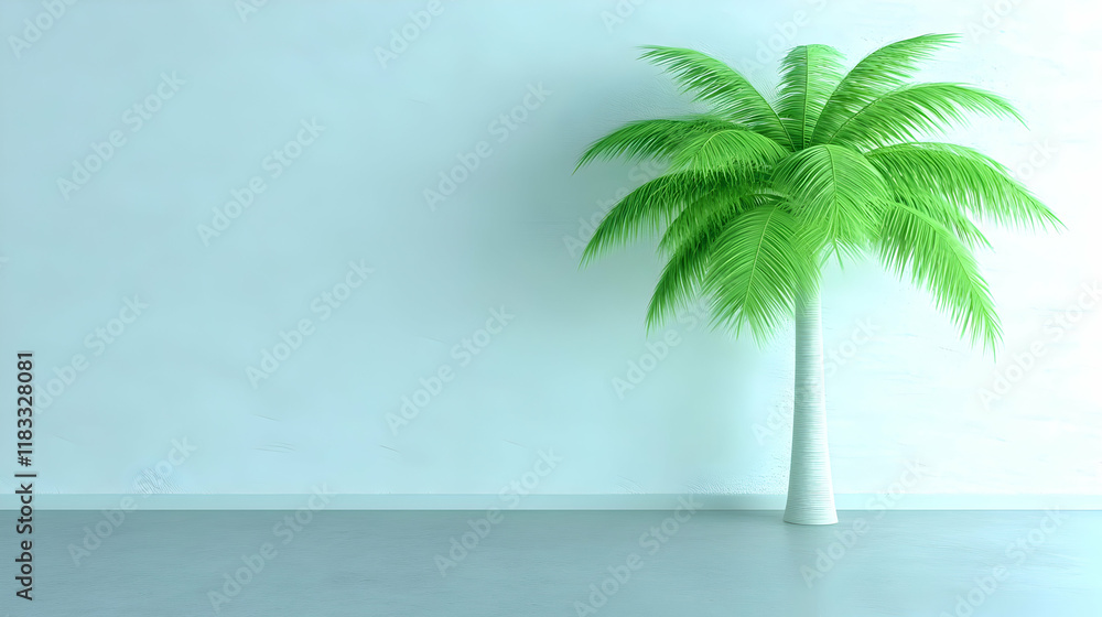 Obraz premium Cutout of a tropical palm tree