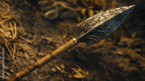 Close up of detailed spearhead