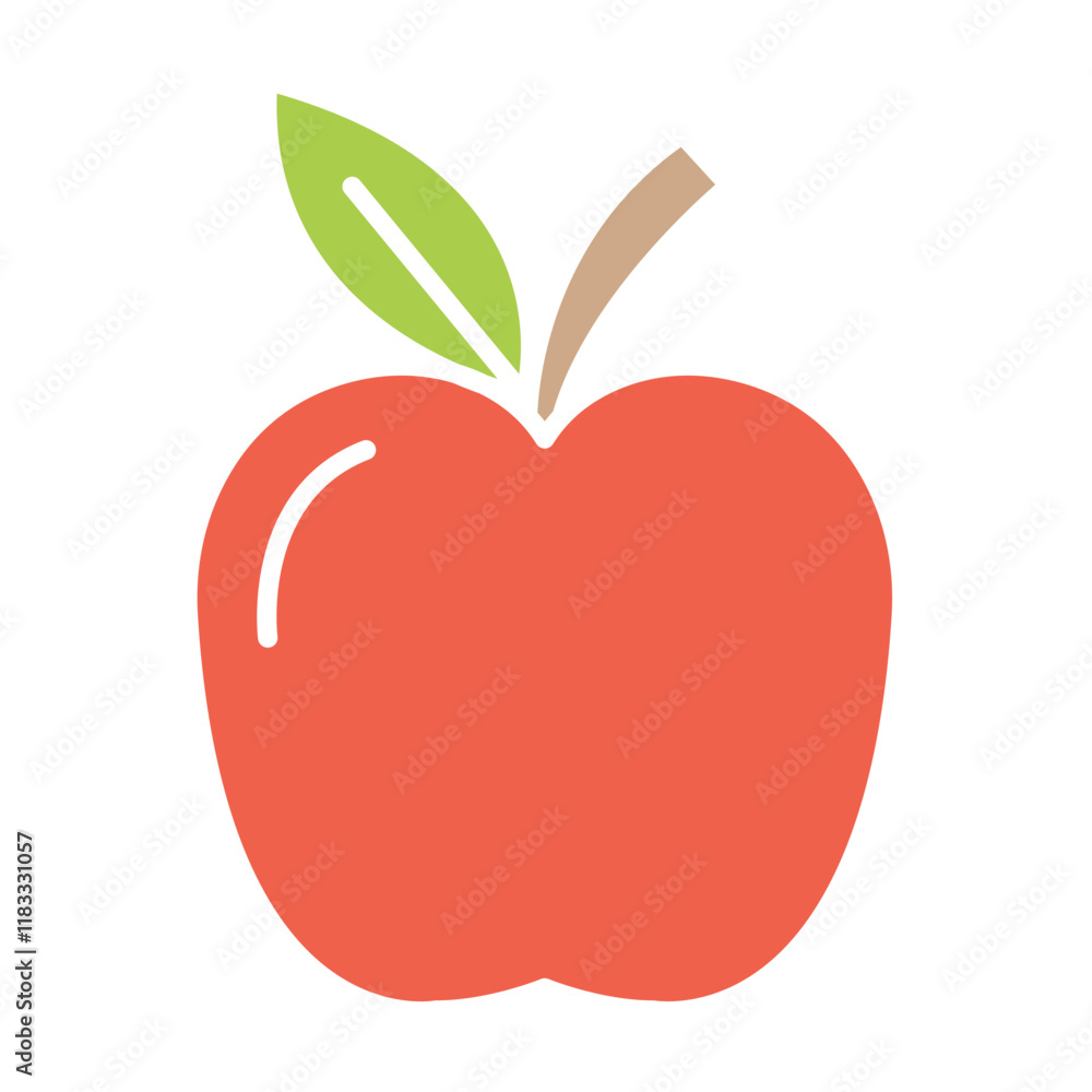 Apple icon in flat color style Apple icon in flat color style