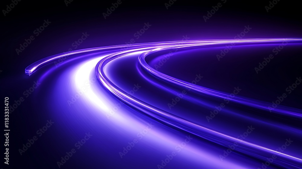 Abstract Purple Light Trails Swirling Dynamically Abstract Purple Light Trails Swirling Dynamically