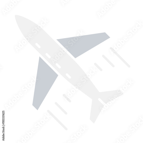Airplane icon in flat color style