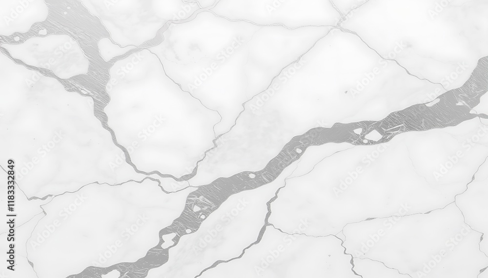 Fototapeta premium Abstract Grey Veining on White Marble Background