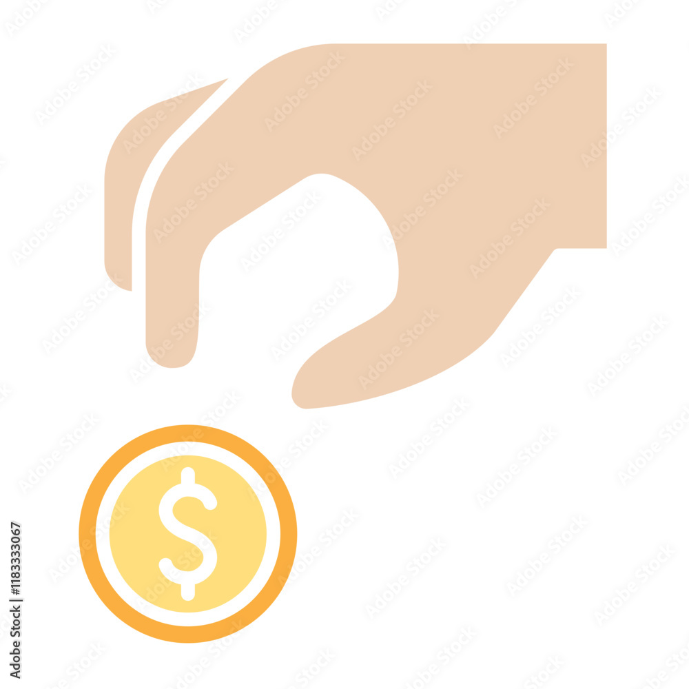 Payment icon in flat color style Payment icon in flat color style
