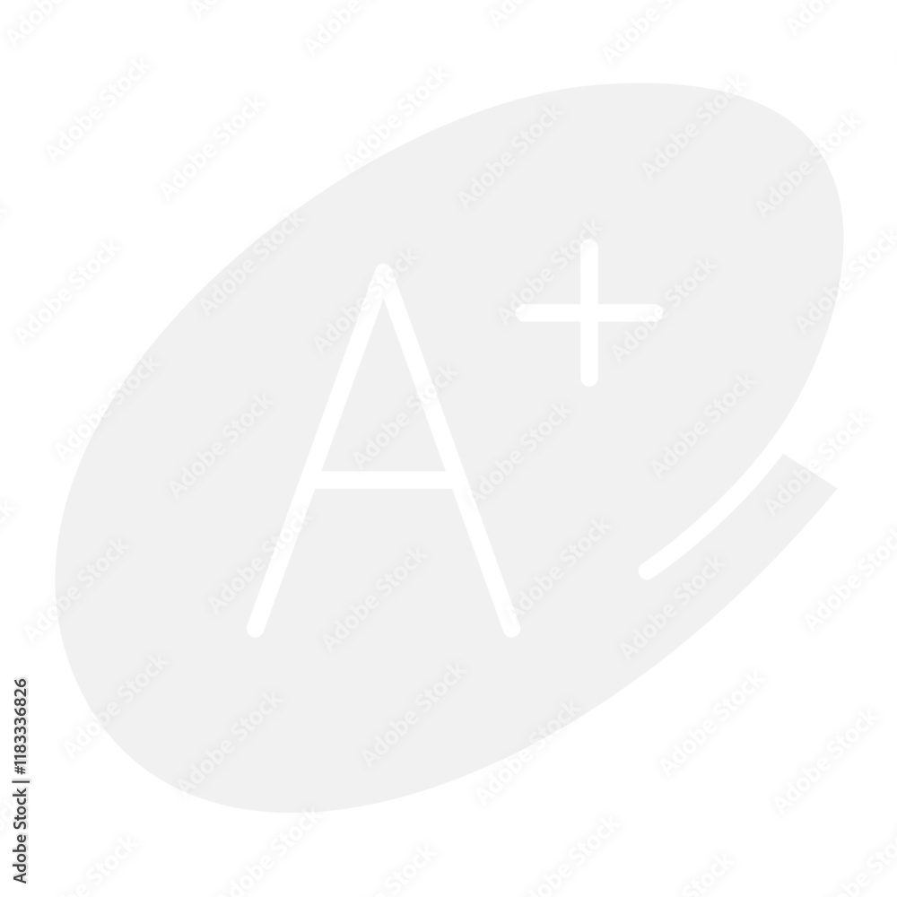 Fototapeta premium Grade icon in flat color style