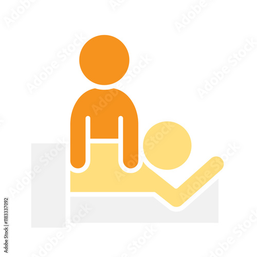massage icon in flat color style