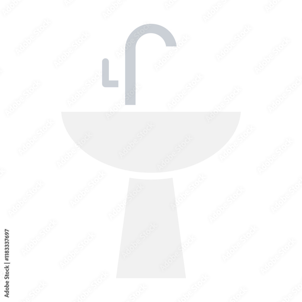 Sink icon in flat color style Sink icon in flat color style