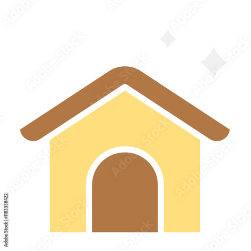 cleaning house icon in flat color style
