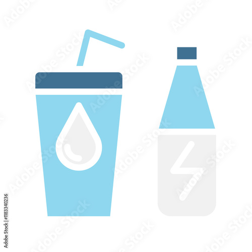 Energy Drinks icon in flat color style