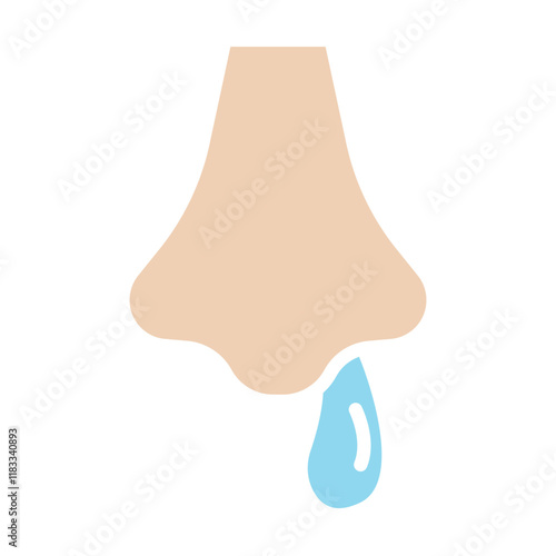 Snot icon in flat color style