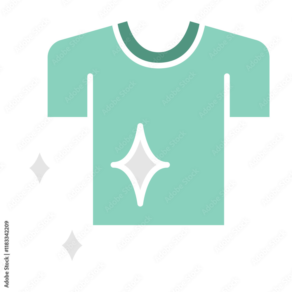 New T-shirt icon in flat color style New T-shirt icon in flat color style