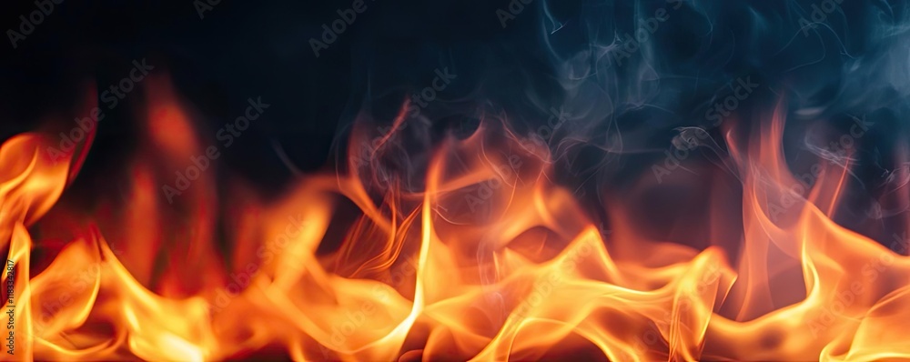 Fire abstract background concept. A vibrant display of flames flickering against a dark background, symbolizing heat and energy. Fire abstract background concept. A vibrant display of flames flickering against a dark background, symbolizing heat and energy.