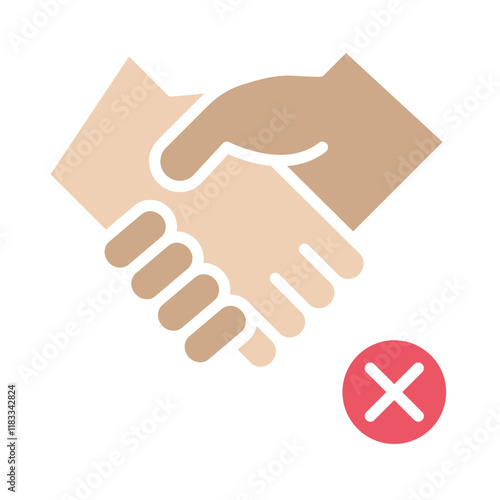 Avoid touching icon in flat color style
