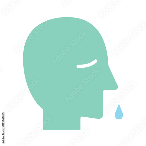 Snot icon in flat color style