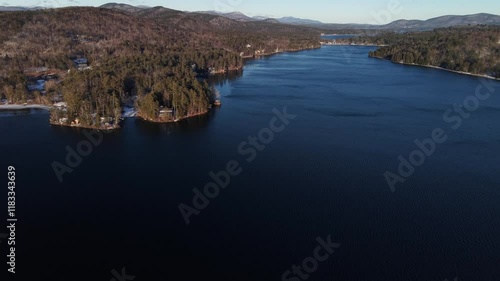 Fly Over New Hampshire Little Squam Lake which is located close to the city of Ashland photo