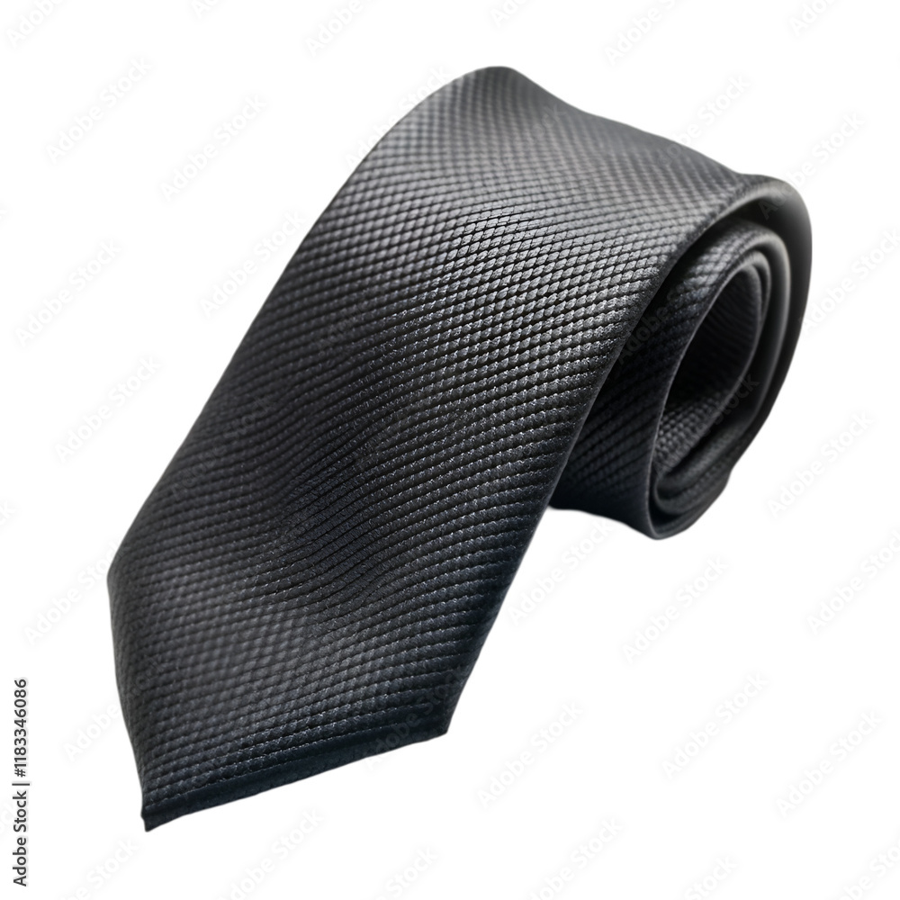 Black neck tie isolated on transparent background Black neck tie isolated on transparent background