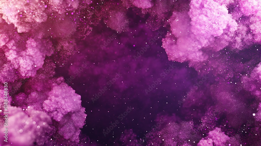 Fototapeta premium Abstract Purple Nebula Cosmic Dust Background