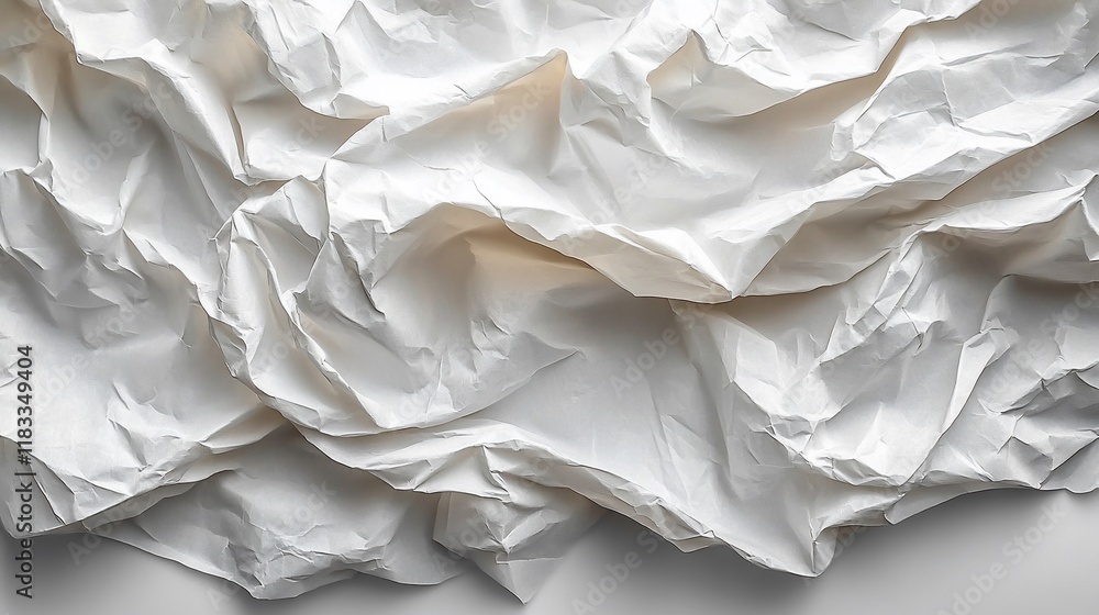 Obraz premium Abstract White Crumpled Paper Texture Background