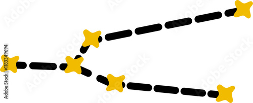 Tracing line taurus star constellation