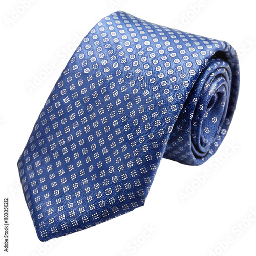 Blue neck tie isolated on transparent background photo