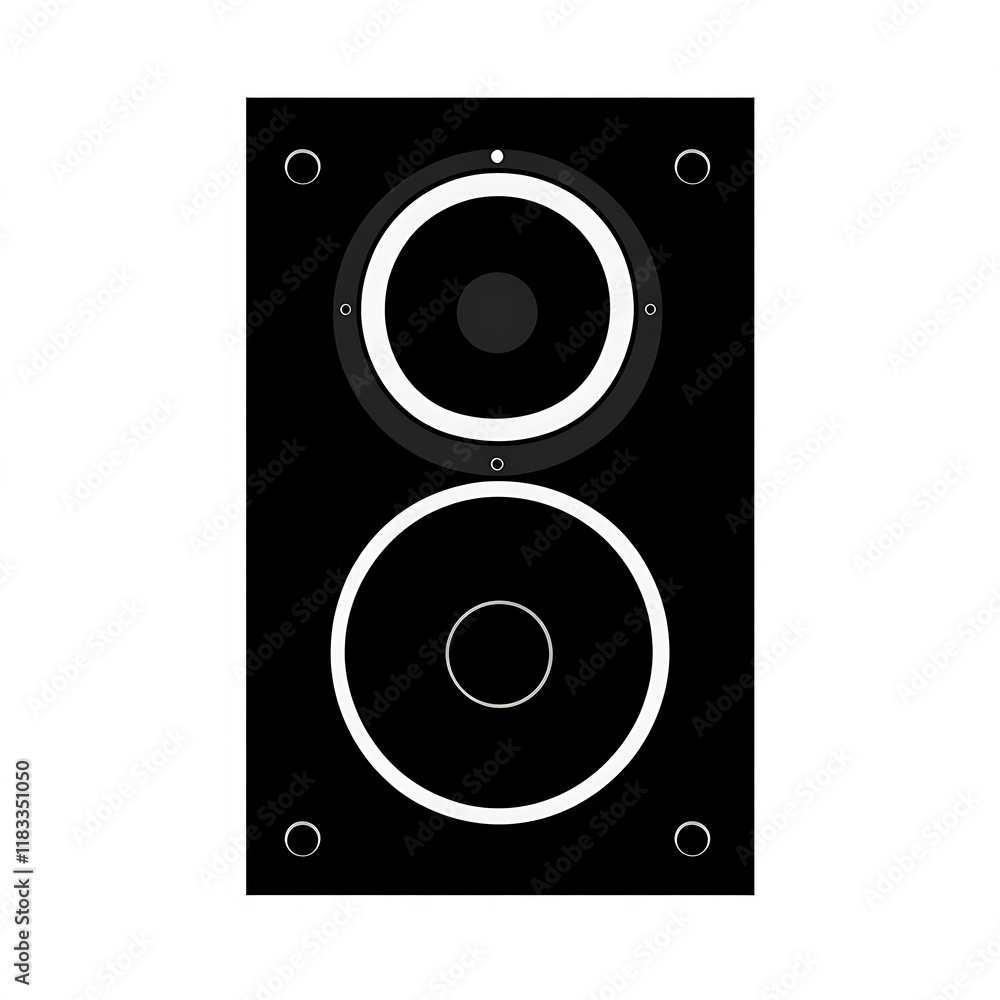 Simple Illustration of a Modern Sound Speaker Simple Illustration of a Modern Sound Speaker