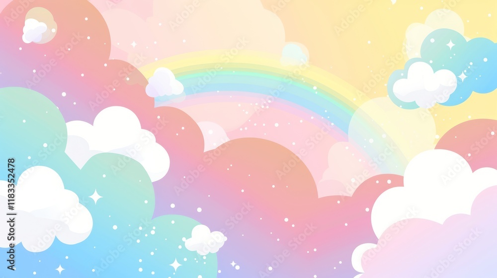 Abstract kawaii colorful sky background, soft gradient pastel color background. Abstract kawaii colorful sky background, soft gradient pastel color background.