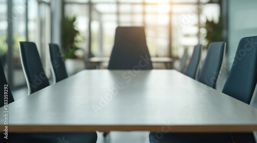 Wallpaper Mural Empty meeting table symbolizing teamwork and collaboration in modern office Torontodigital.ca