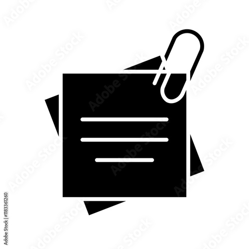 paperclip glyph icon