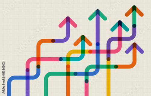 Abstract arrow direction. Business investment to success. financial data graph strategy. Technology background. High speed.