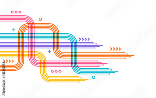 Abstract arrow direction. Technology background. High speed. Hi-tech