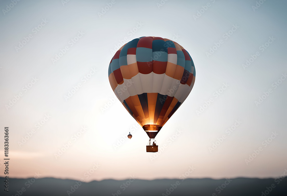 Obraz premium hot air white balloon ballooning aircraft aloft ascend ascending aviation colourful festival float floating flight flying descending