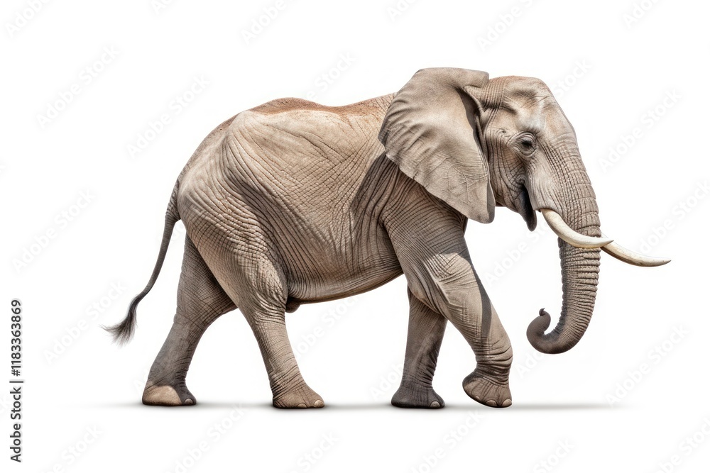 Obraz premium Walking elephant wildlife animal mammal.
