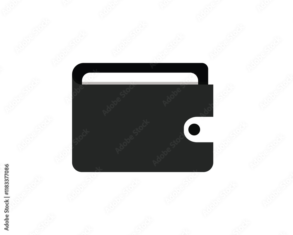 Wallet icon vector. Payment or saving money symbol isolated on white background Wallet icon vector. Payment or saving money symbol isolated on white background