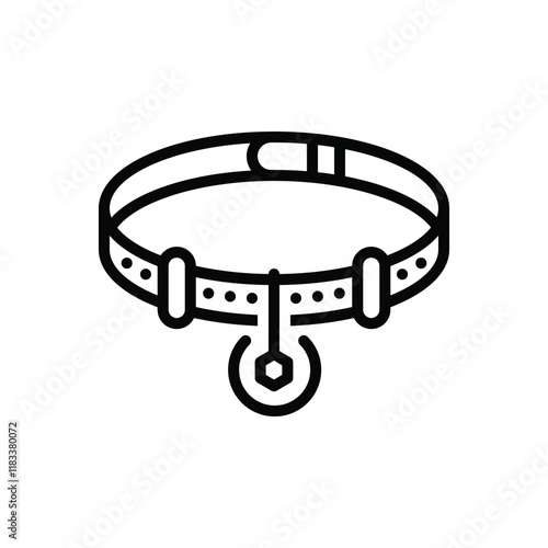 Blackline icon for dog collar