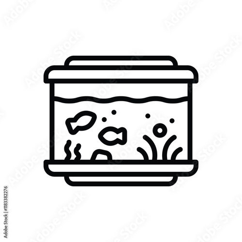 Blackline icon for aquarium