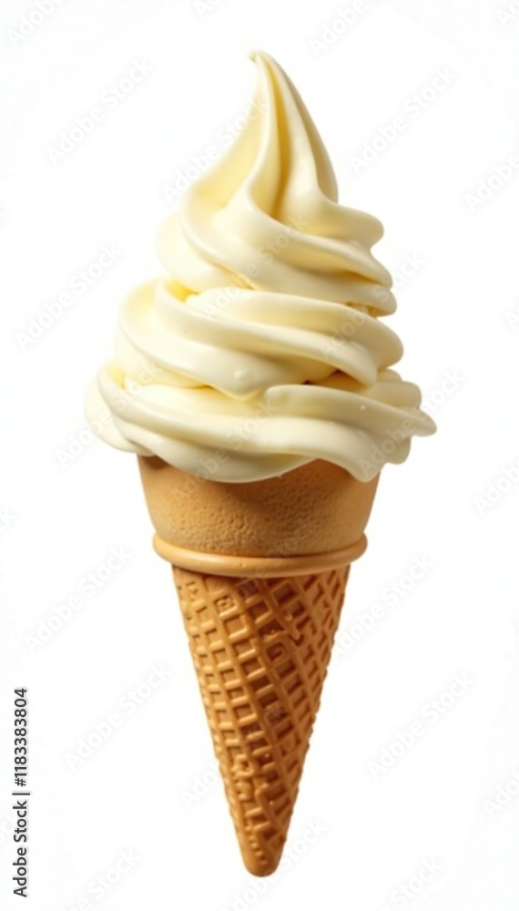 Scoop of creamy vanilla ice cream isolated on white background, smooth, creamy Scoop of creamy vanilla ice cream isolated on white background, smooth, creamy