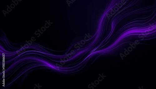 Wallpaper Mural Abstract Purple Waves Flowing Dark Background Torontodigital.ca