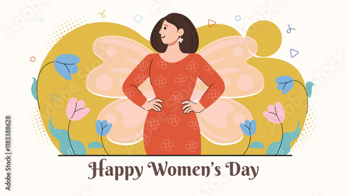 Women's Day illustration celebrating strength, equality, and empowerment in an inspiring way.