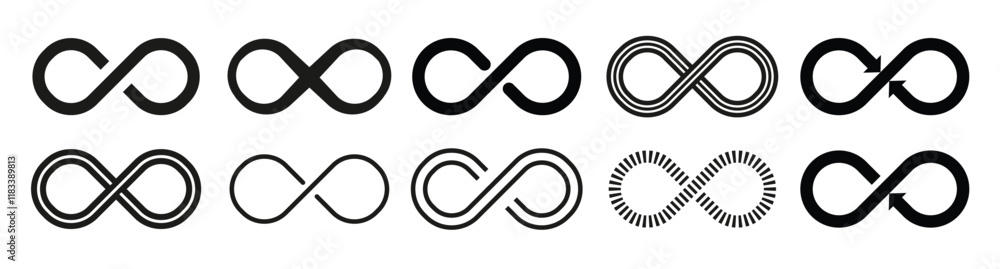infinity vector icon abstract circle geometric shape symbol sign logo emblem infinity vector icon abstract circle geometric shape symbol sign logo emblem