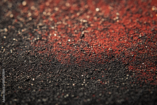 Macro of rough sandpaper, showcasing a gritty and abrasive texture photo